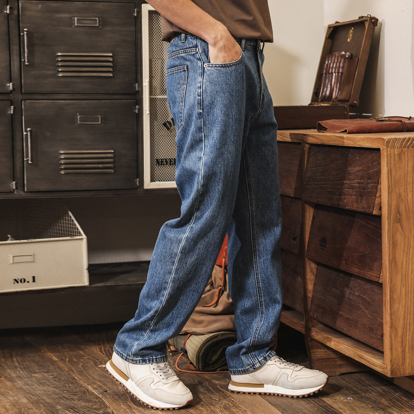 美式復古直筒牛仔褲男款潮牌水洗休閒褲春季2026新款寬鬆潮流長褲