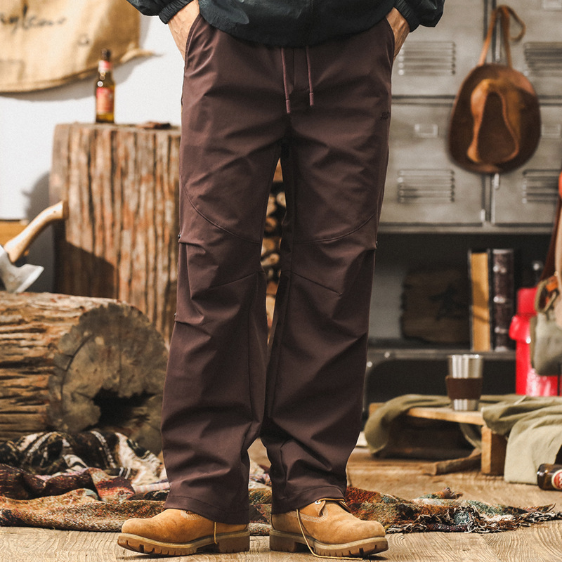 杰雷諾美式復古休閒褲子男春秋款潮牌輕戶外防潑水寬鬆直筒傘兵褲