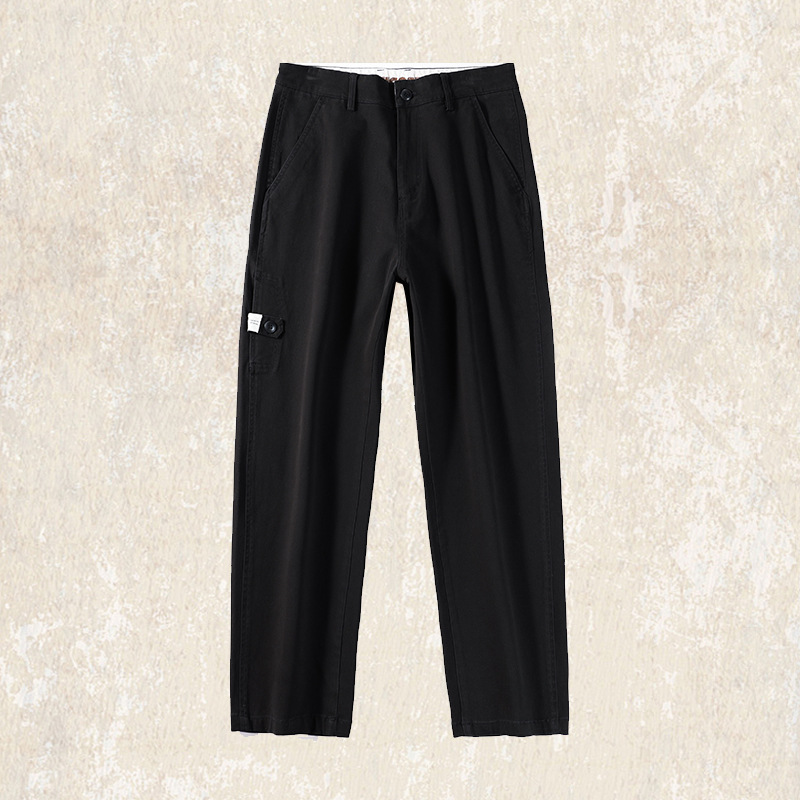 美式復古米白色工裝褲子男春季2025新款直筒長褲潮牌寬鬆休閒長褲