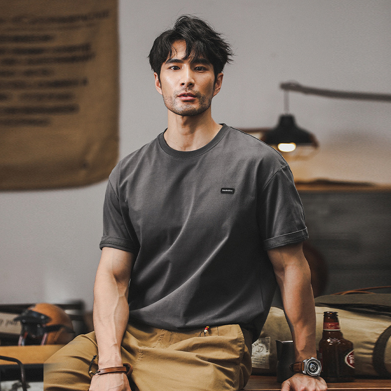 美式復古重磅T恤男短袖夏季2024新款潮流潮牌大碼男裝半袖男體恤
