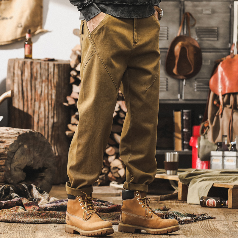 美式復古工裝褲子男春季2025新款寬鬆美拉德休閒長褲潮牌直筒男褲