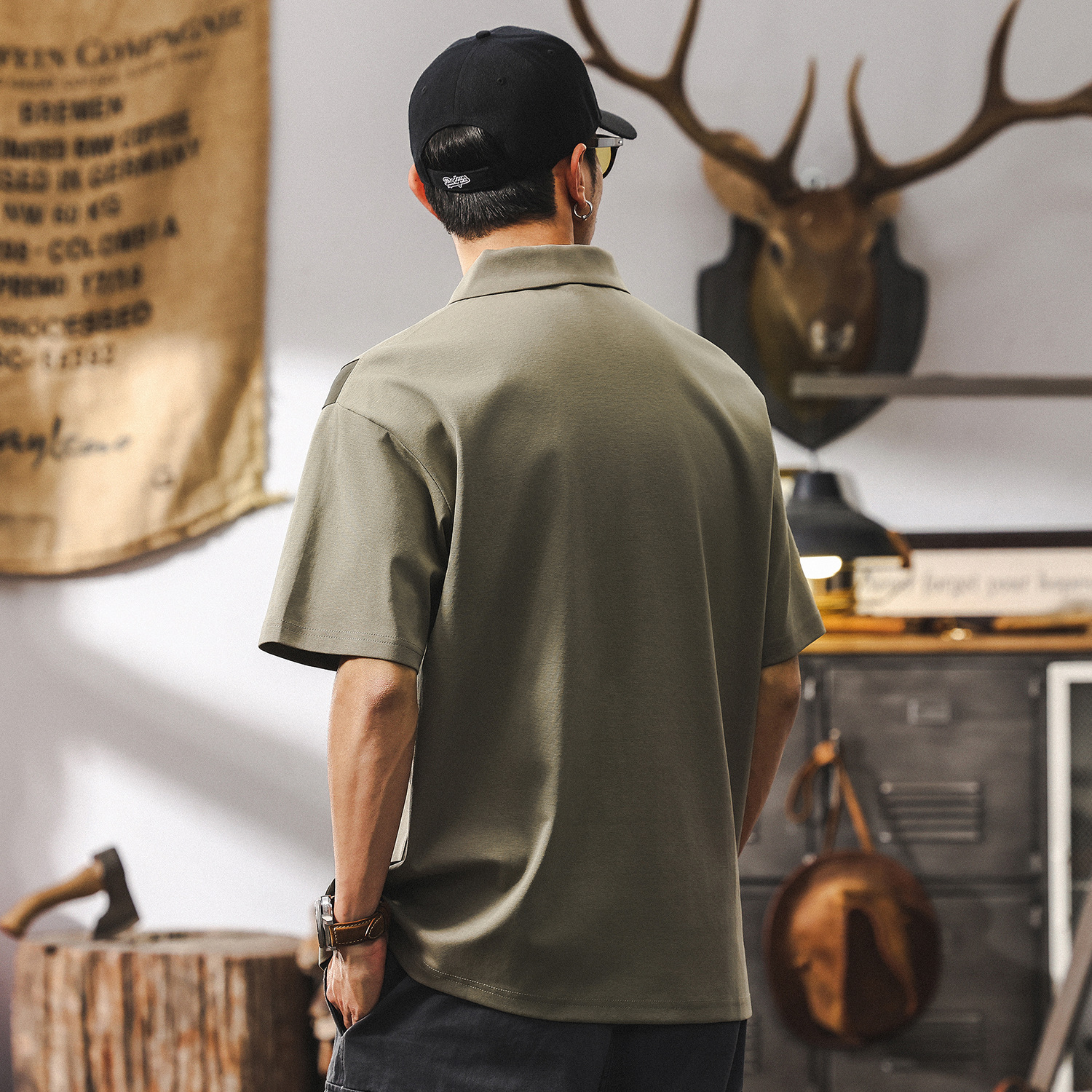 夏季Polo衫男短袖T恤男士半袖潮牌針織體恤2025新款美式復古男裝