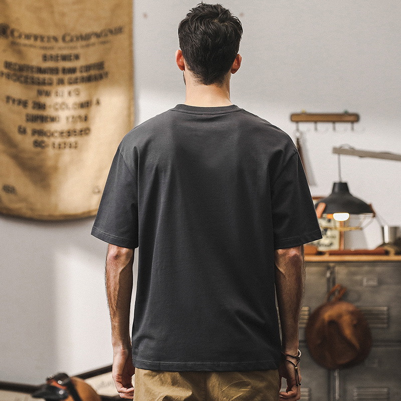 美式重磅230g男士短袖T恤2024新款男夏季潮牌寬鬆大碼衣服男