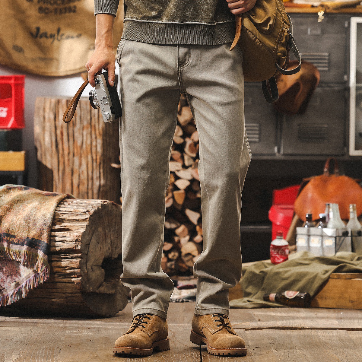 美式重磅復古直筒牛仔褲男春秋2025新款潮牌潮流秋季休閒工裝褲男