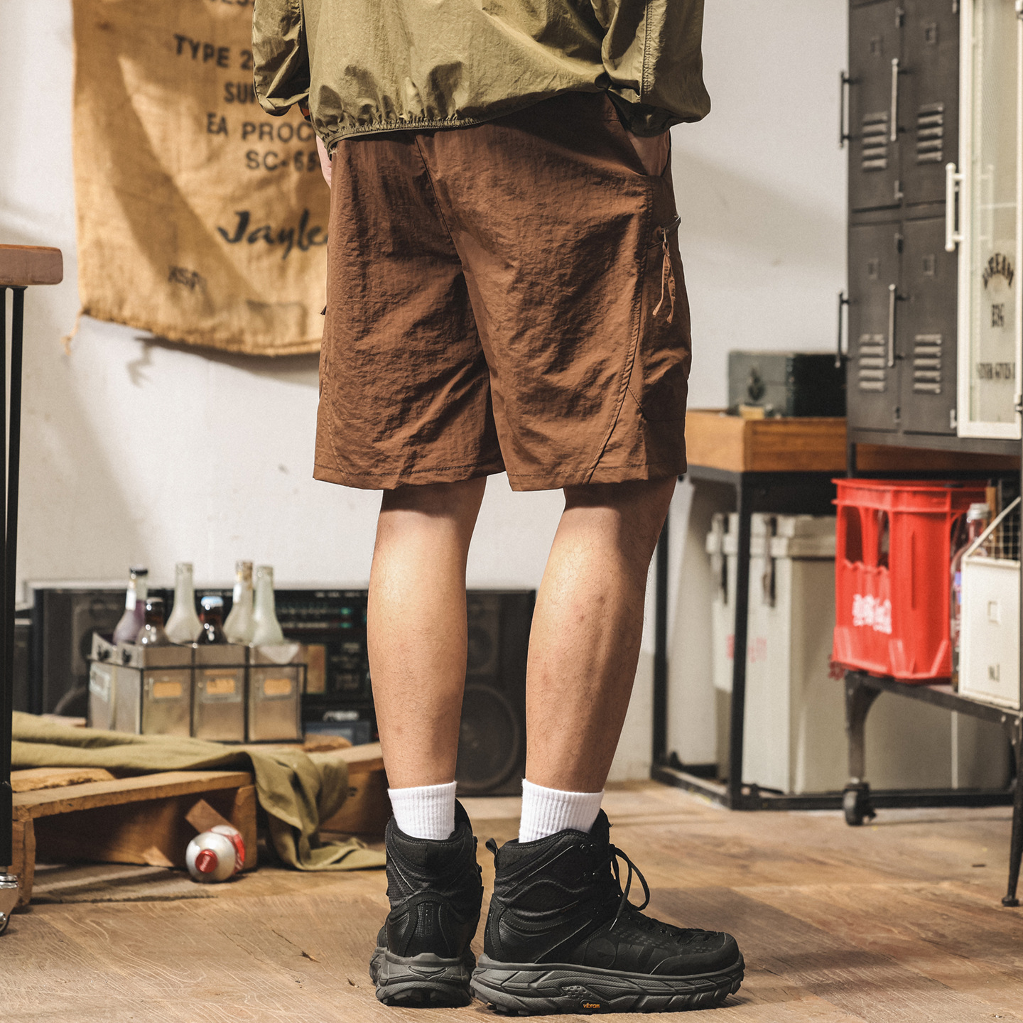 冰絲速幹工裝短褲男2025夏季新款潮牌褲子男寬鬆山系美式五分中褲