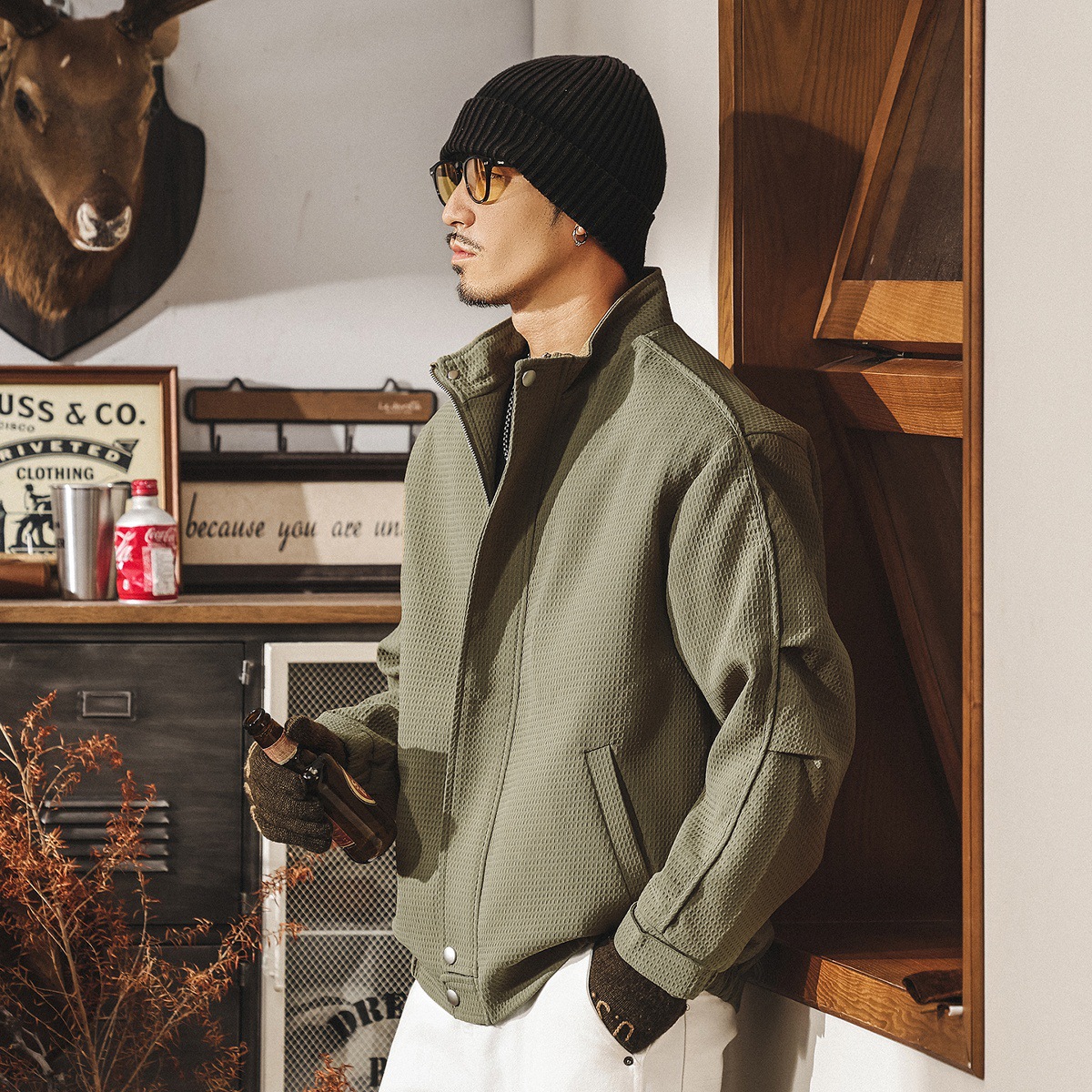 美式復古加厚保暖工裝棉服男士外套冬季新款潮牌休閒寬鬆夾克棉衣