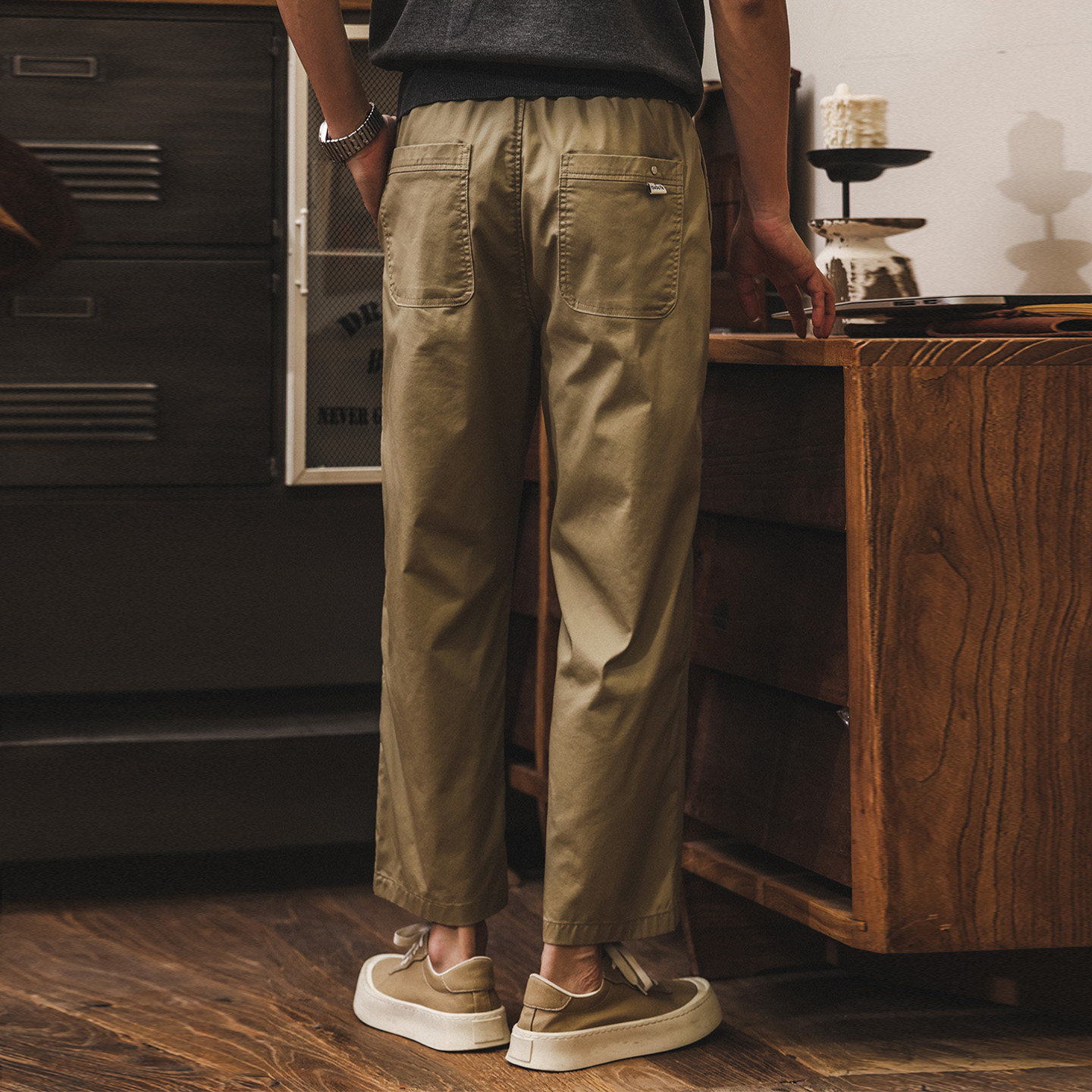 美式復古冰絲薄款九分褲子男直筒夏季2026新款寬鬆春夏男士休閒褲