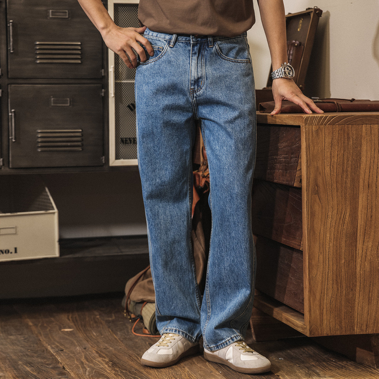 美式重磅復古春季牛仔褲男直筒2026新款潮牌褲子男士寬鬆休閒長褲