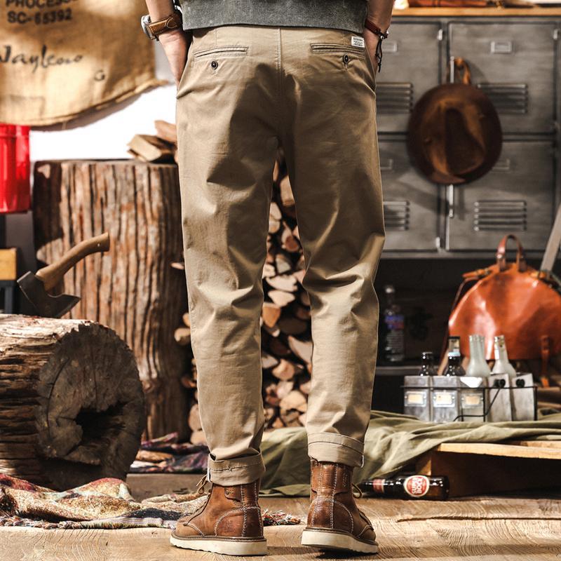 美式復古簡約工裝褲男春季2025新款潮牌寬鬆直筒輕熟通勤休閒褲男