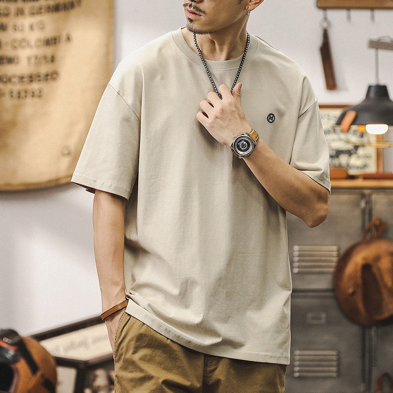 杰雷諾美式復古260g重磅短袖T恤男夏季潮牌寬鬆休閒男士體恤