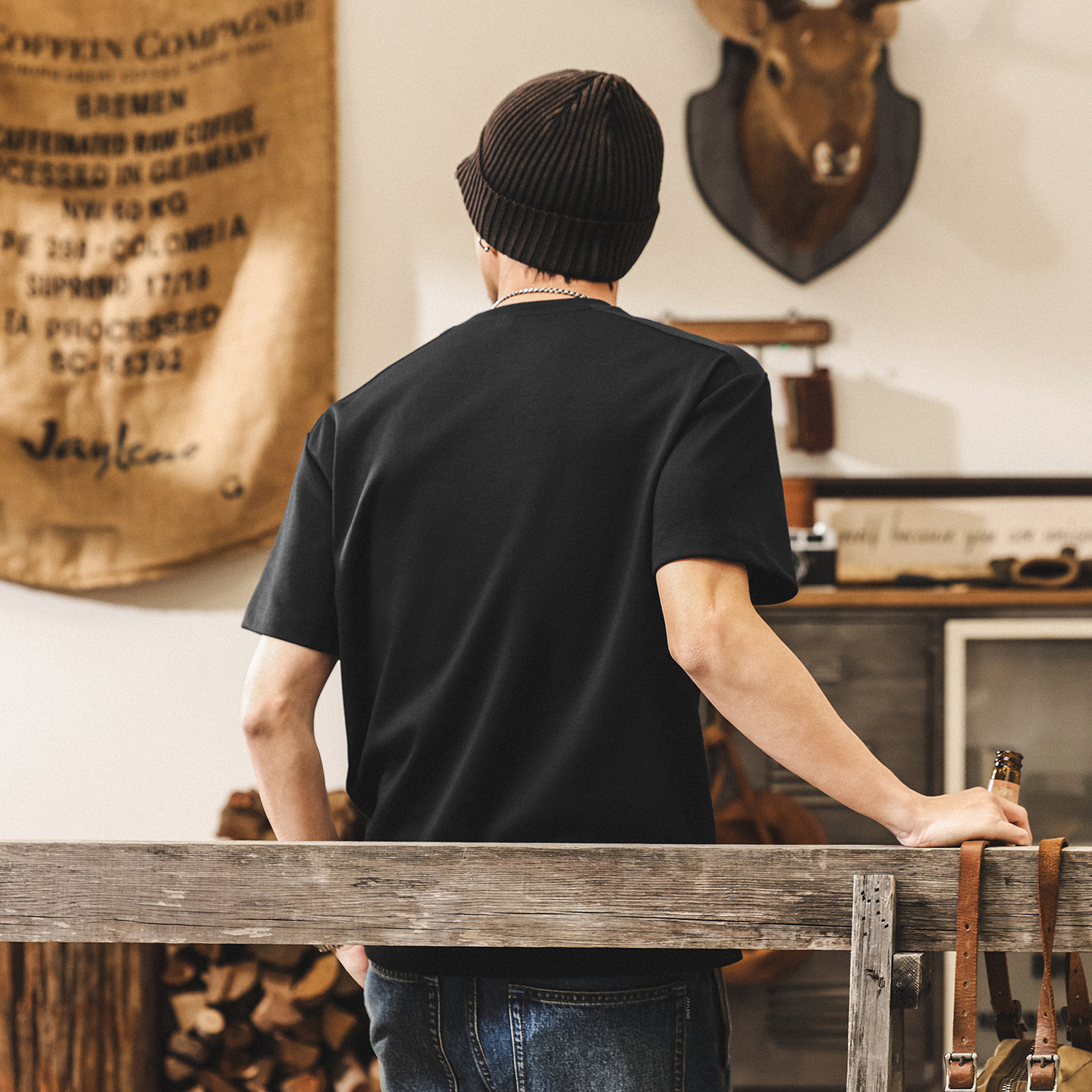果凍棉絲滑軟糯莫代爾T恤男短袖男款夏季260重磅寬鬆休閒男士上衣