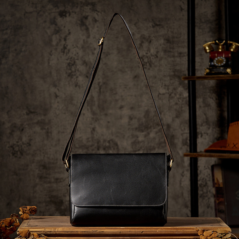 原創男士包包單肩包斜挎包手工真皮休閒挎包郵差包牛皮包男斜肩包