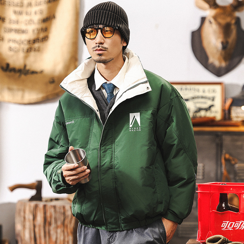 新國標90絨高蓬鬆羽絨服男冬季加厚保暖派克服男2024新款秋冬外套