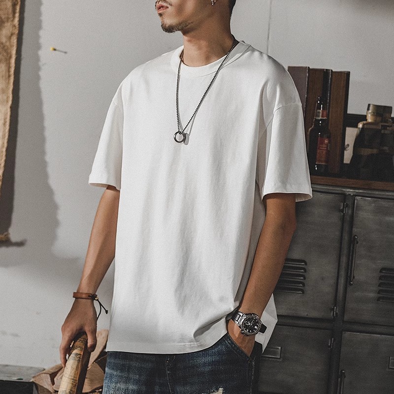 杰雷諾重磅T恤男短袖夏季2024新款美式雪花水洗寬鬆半袖男款體恤