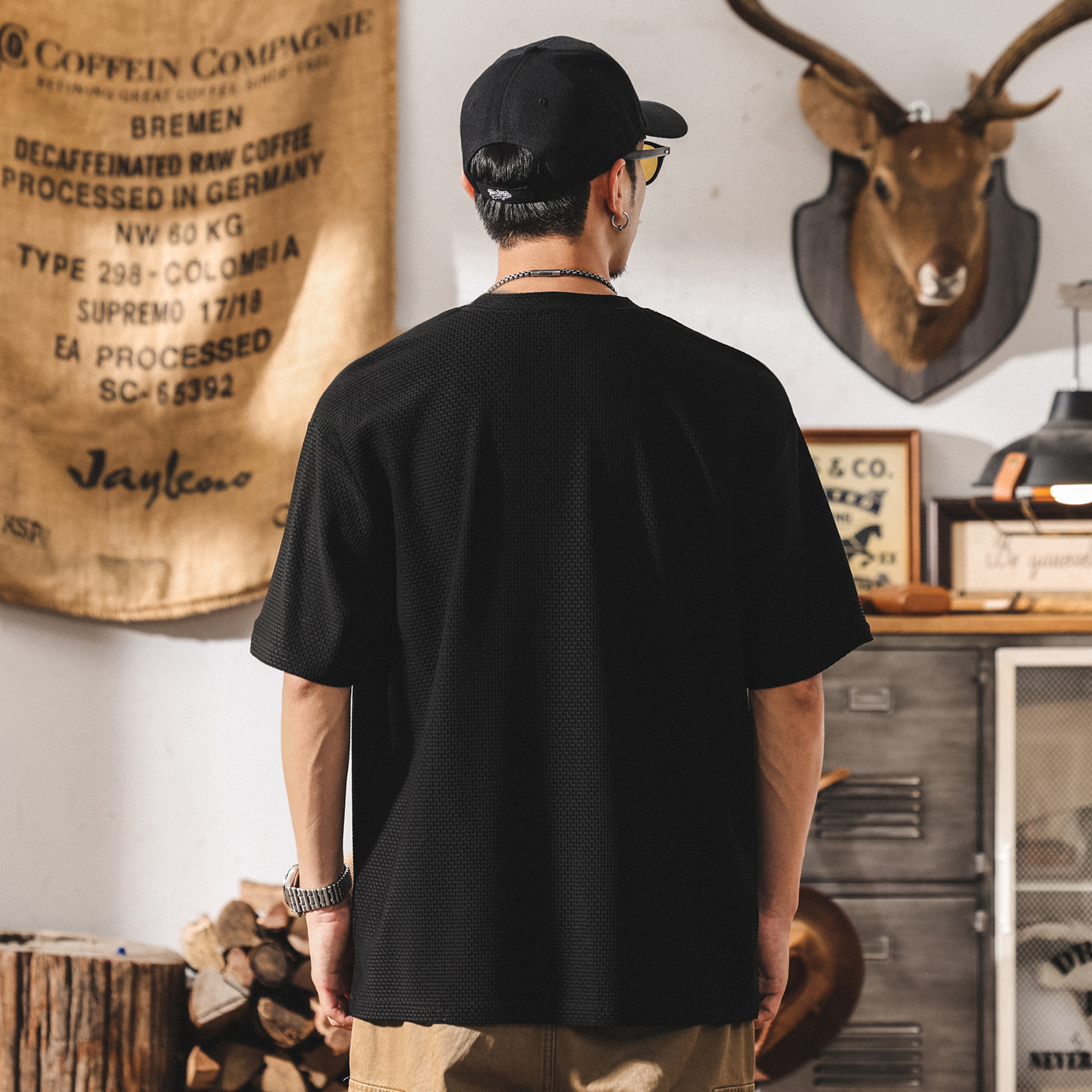 涼感抑菌防曬速幹男士短袖t恤夏季新款冰絲體恤寬鬆潮牌半袖上衣T