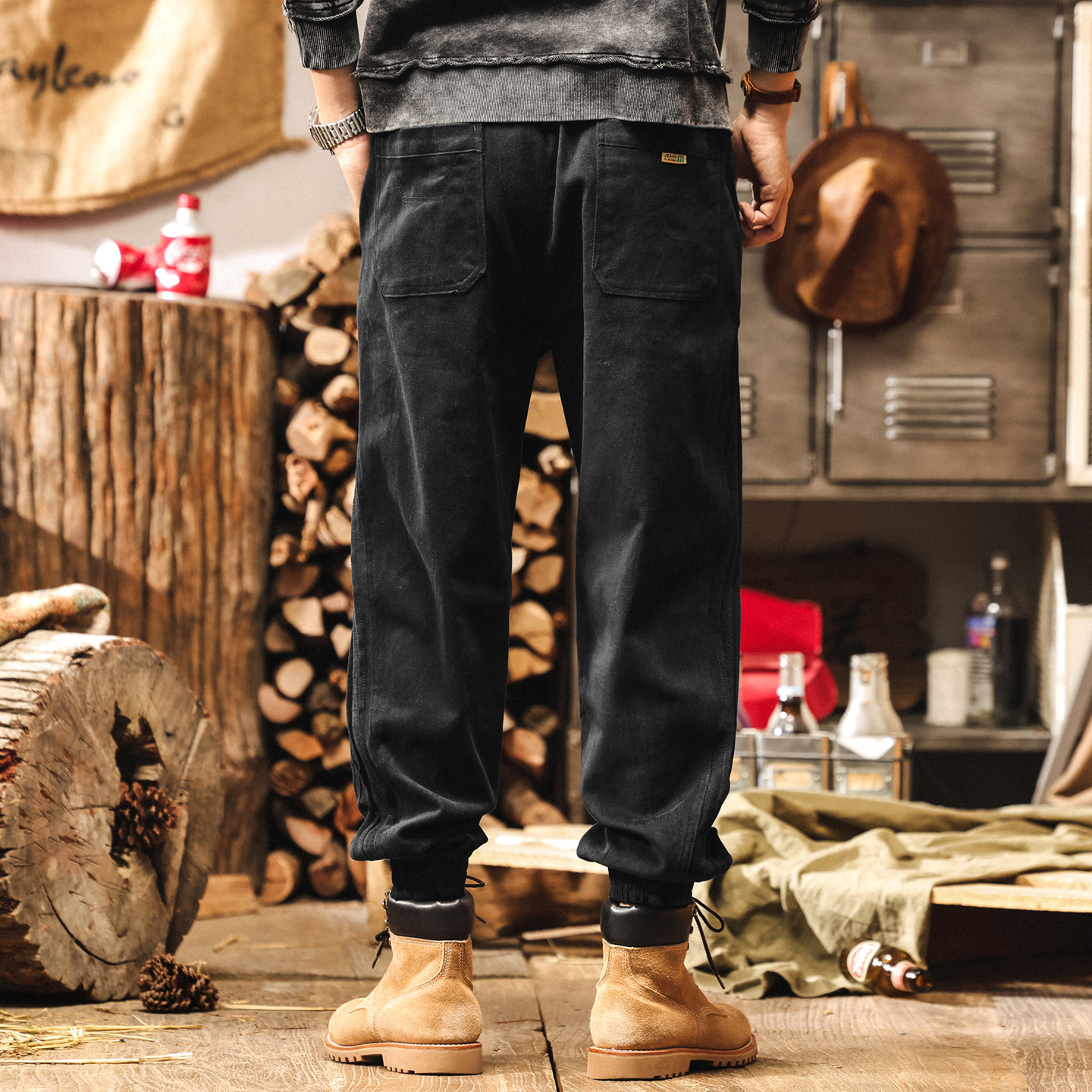 美式復古工裝褲子男秋季2025新款潮牌百搭男褲直筒寬鬆男士休閒褲