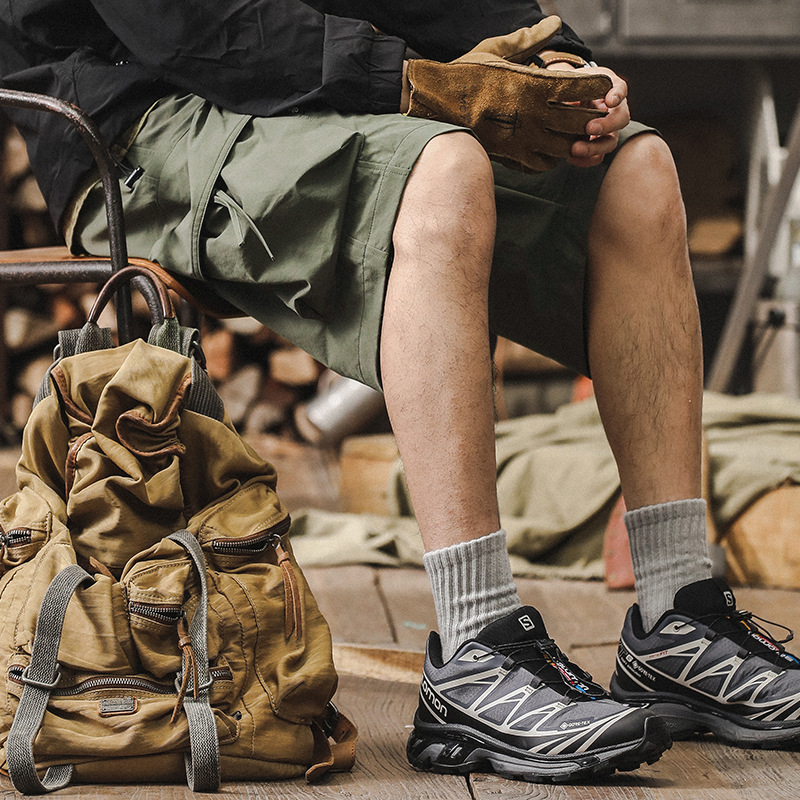 傑雷諾美式潮牌戶外工裝短褲男夏季寬松多口袋機能男士運動五分褲