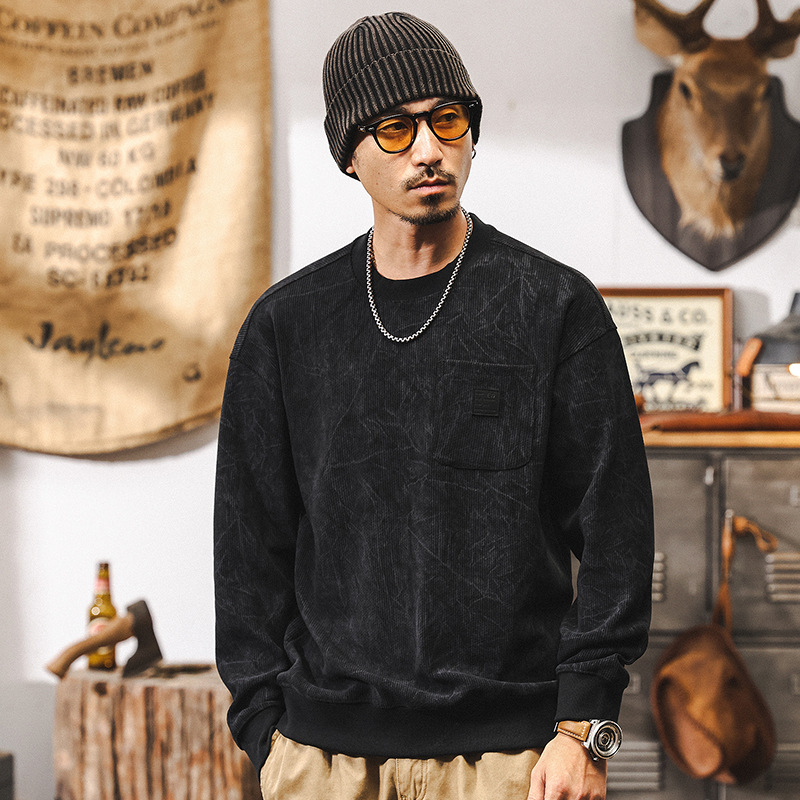 美式復古400g重磅德澳絨衛衣男秋冬款2024新款潮流男士寬鬆上衣男