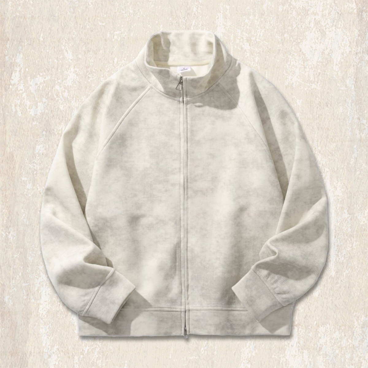 美式復古雙拉鍊開衫外套男春秋新款潮牌寬鬆大碼重磅紅色男士衛衣