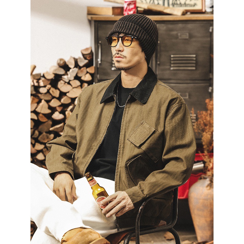 美式復古工裝夾克男秋季2025新款戰術戶外軍工獵裝潮牌外套男春秋