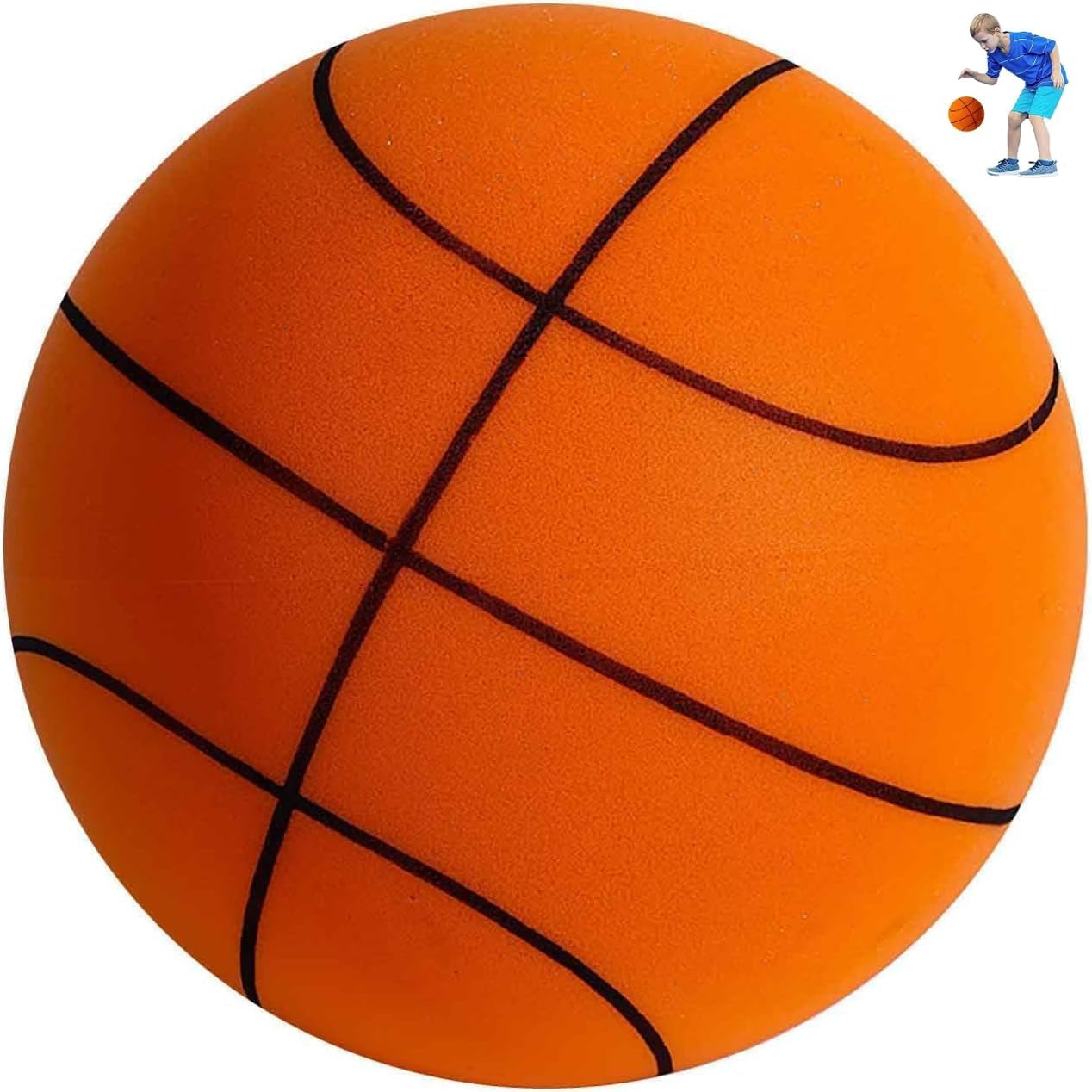 Silent Basketball 29.5/27.5/25.5inch - Standard Hush Handle Basketball, Quiet Basketball Dribbling Indoor, Silent Swish Basketball, Silent Training Foam Basketball for Indoor