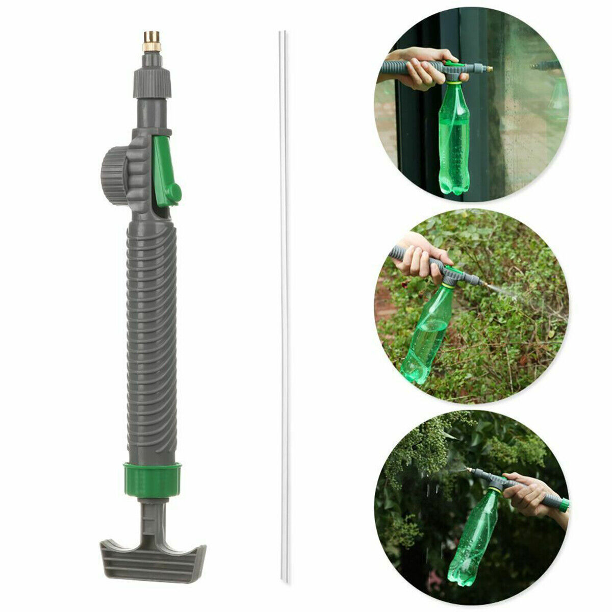 🚿High Pressure Air Pump Sprayer Drink Bottle Spray Head Nozzle Manual Garden🌿