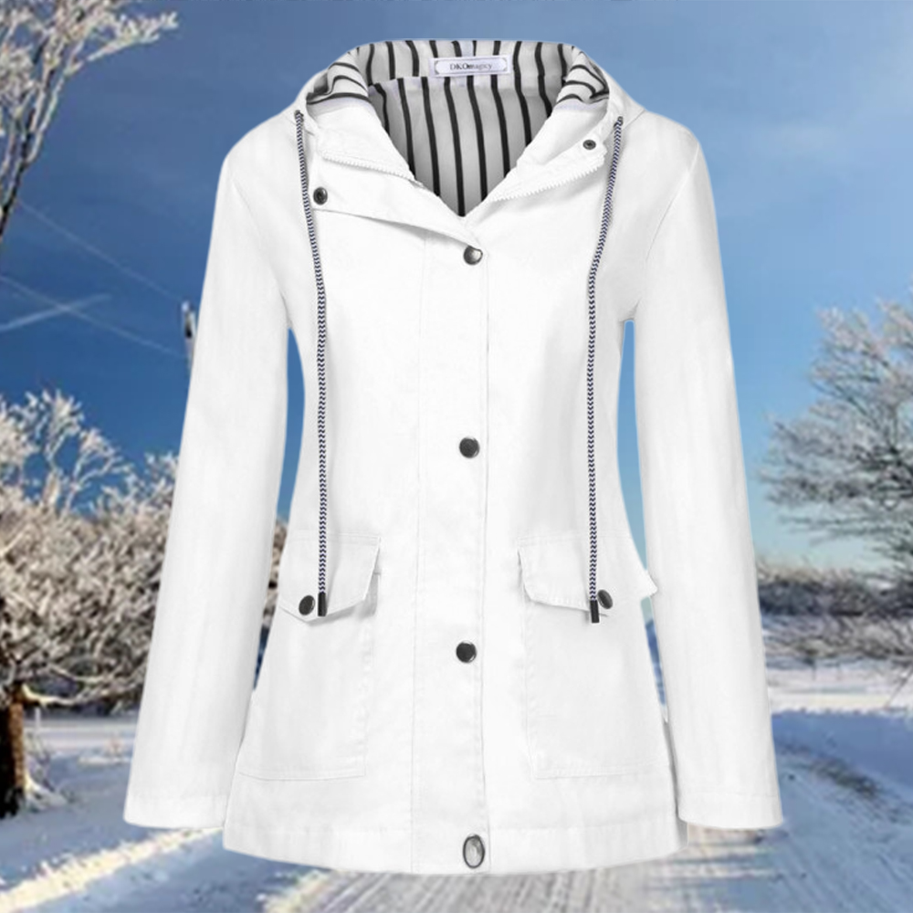 Saphirvogel™ Neue Frauen Windbreaker Jacke mit Kapuze und Tasche für Herbst