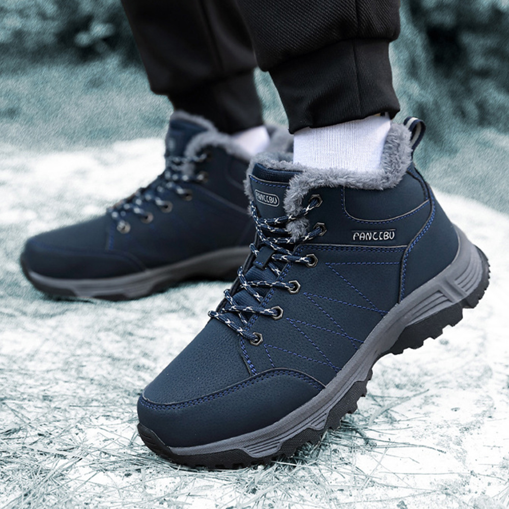 Saphirvogel™ Herren Winter Schnürsenkel Fleece Wanderschuhe