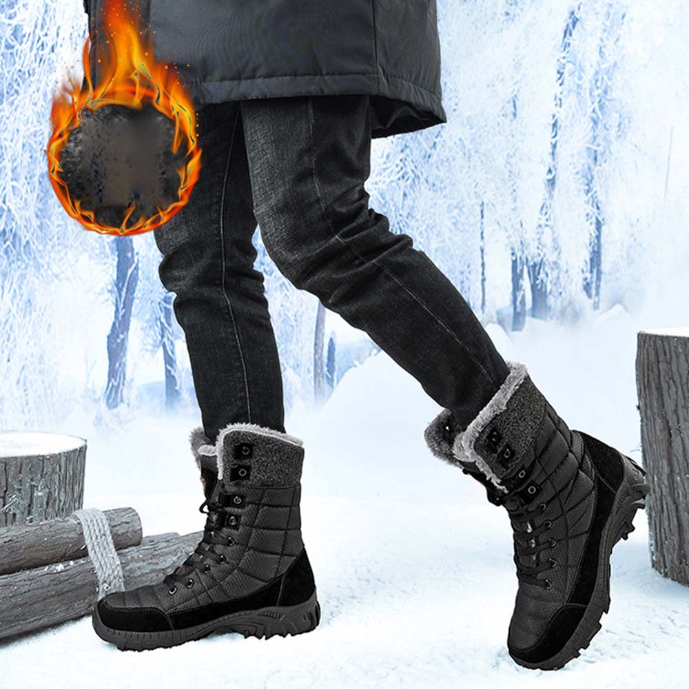 Saphirvogel™ Herren Winter Mid-Calf Pelz Stiefel