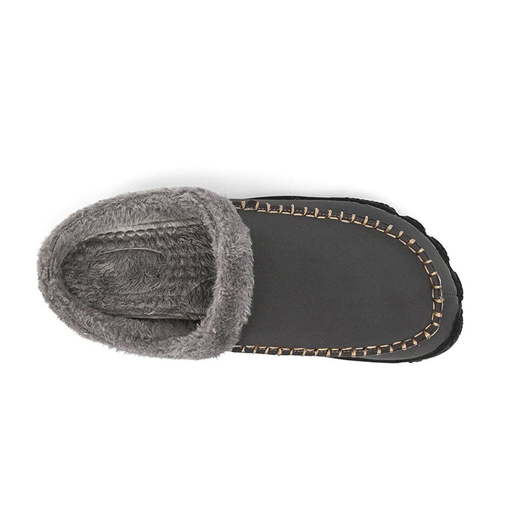 Saphirvogel™ Herren Fleece Comfy Handmade Stitch Slip-on Hausschuhe