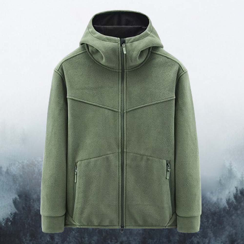 Saphirvogel™ Fleece Einfarbige Herren Outdoor Jacke