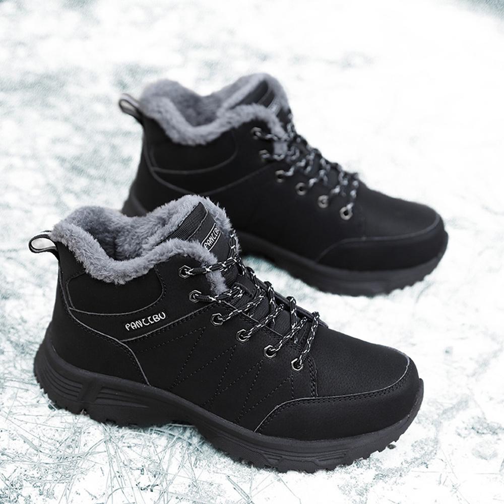 Saphirvogel™ Herren Winter Schnürsenkel Fleece Wanderschuhe