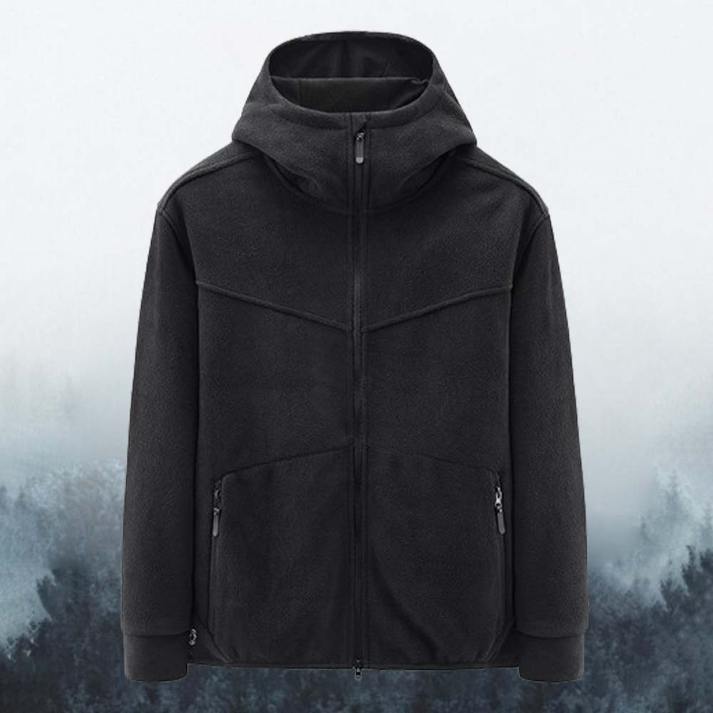 Saphirvogel™ Fleece Einfarbige Herren Outdoor Jacke