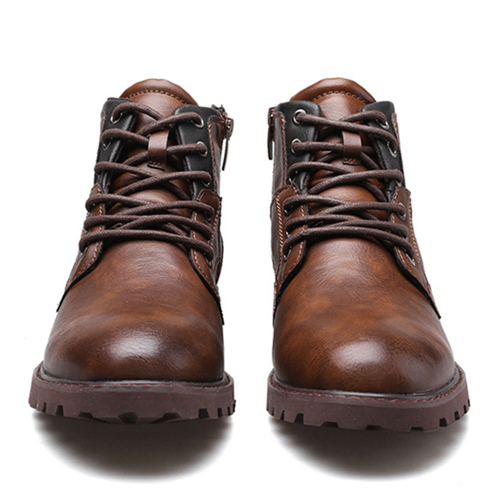 Saphirvogel™ Herren Vintage Zip High Top Martin Stiefel