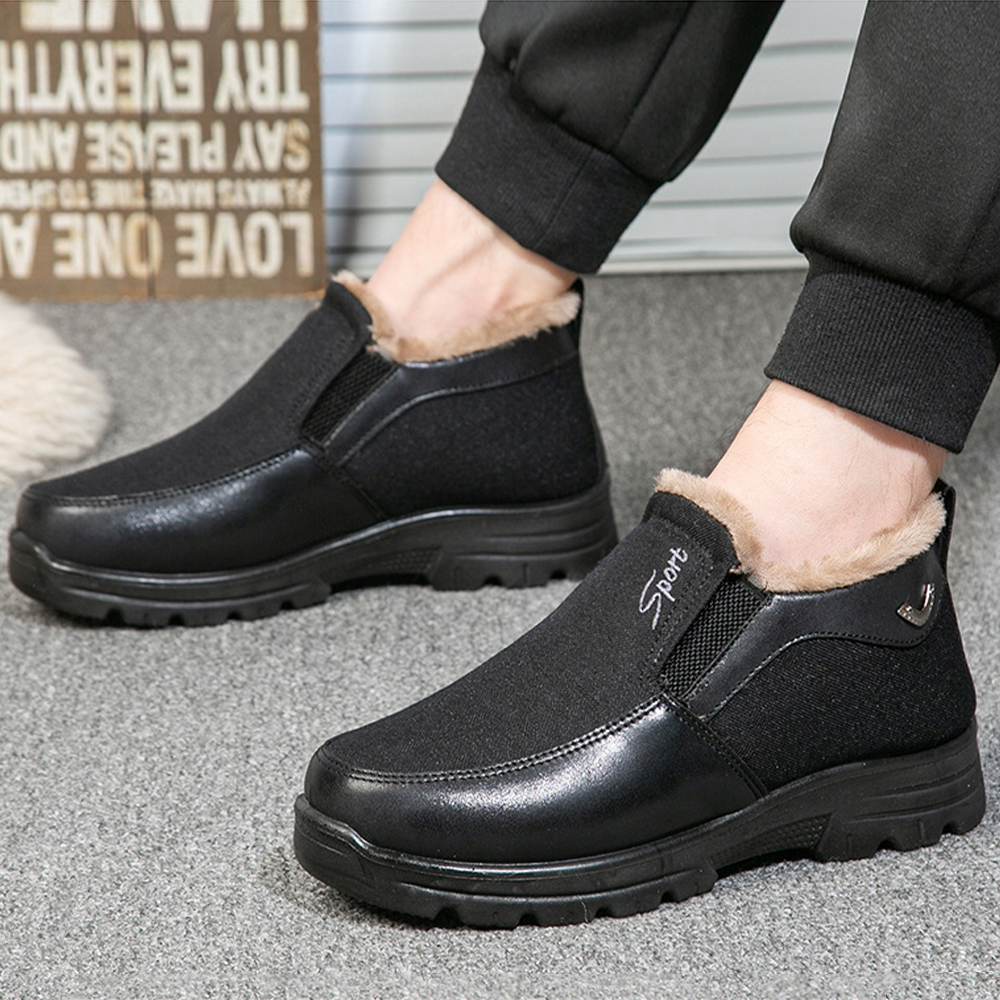 Typared Men's Casual Fleece Non-Slip Loafers