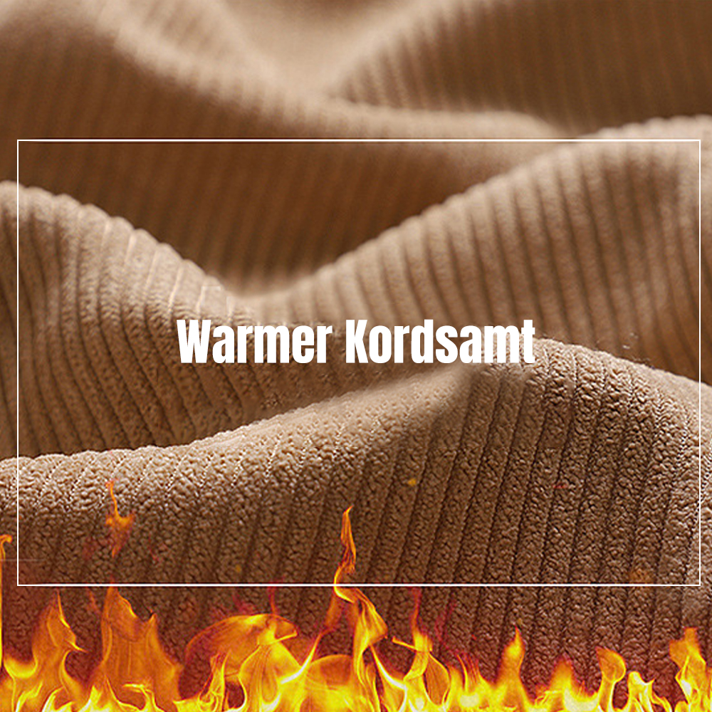 Saphirvogel™ Herren Revers Fleece Cord Snap Jacke