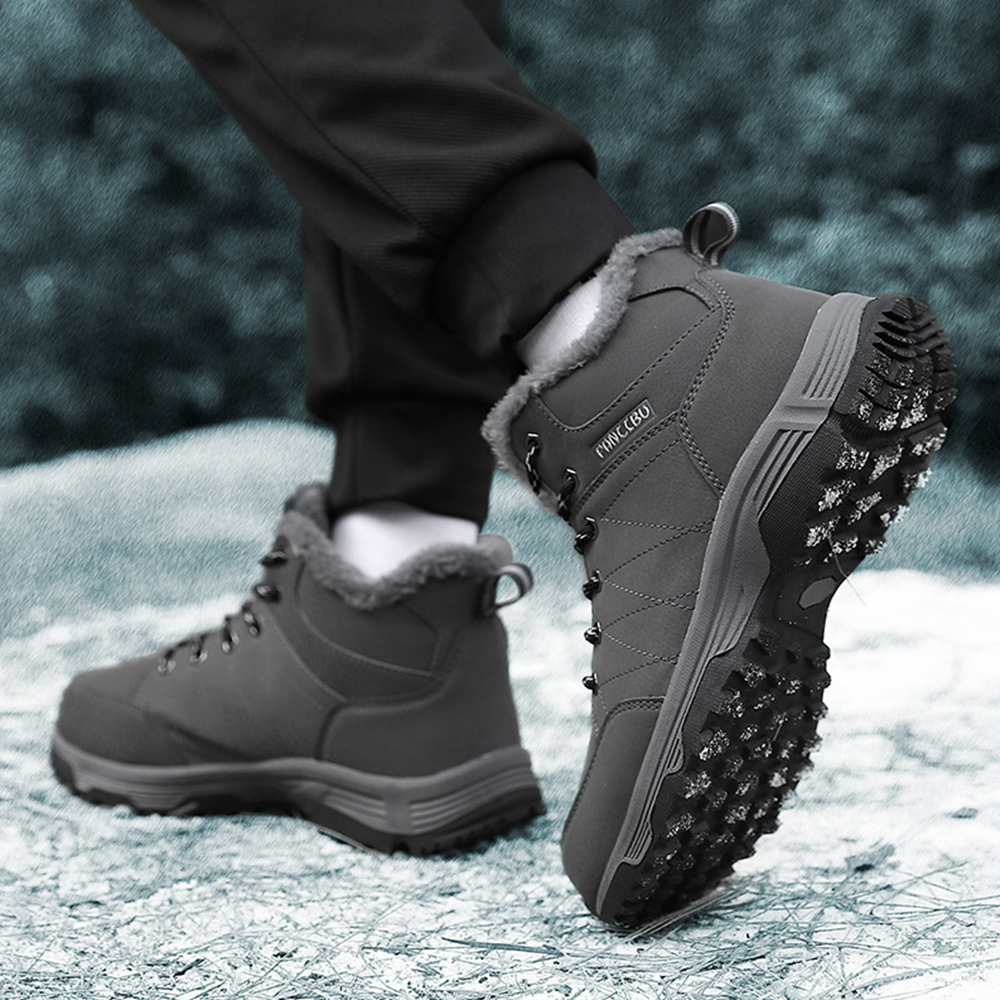 Saphirvogel™ Herren Winter Schnürsenkel Fleece Wanderschuhe