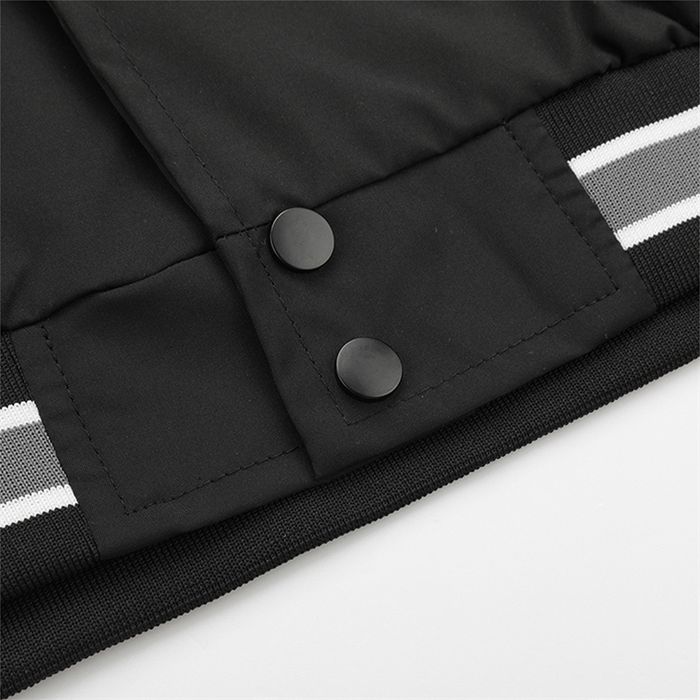 Saphirvogel™ Klassische Baseballjacke mit abnehmbarer Kapuze für Männer