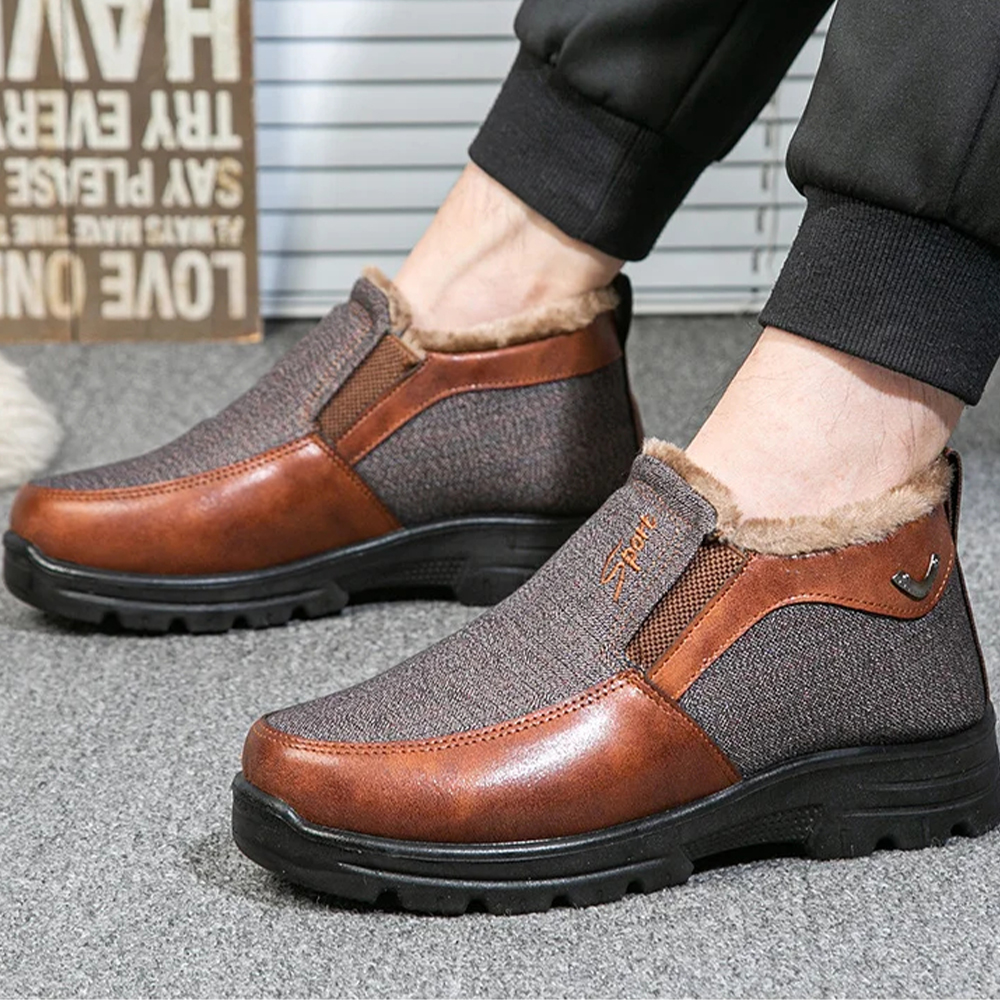 Typared Men's Casual Fleece Non-Slip Loafers