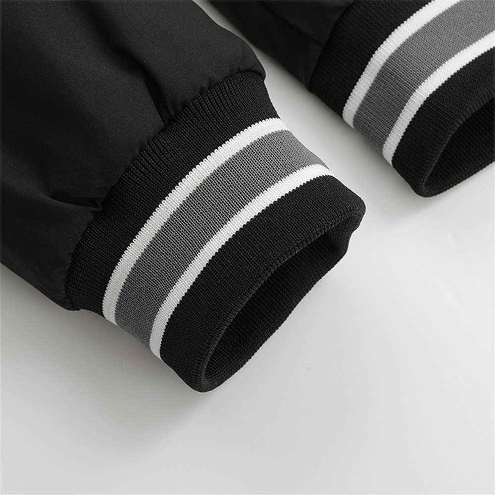 Saphirvogel™ Klassische Baseballjacke mit abnehmbarer Kapuze für Männer