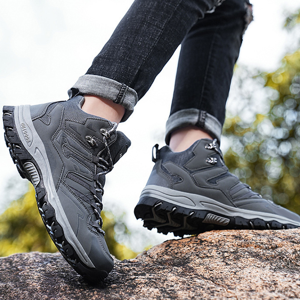 Saphirvogel™ Rutschfeste High Top Schnürstiefel für den Außenbereich