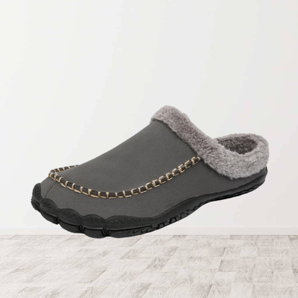 Saphirvogel™ Herren Fleece Comfy Handmade Stitch Slip-on Hausschuhe