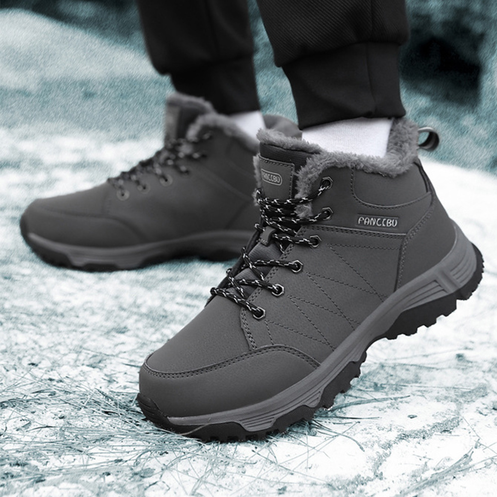 Saphirvogel™ Herren Winter Schnürsenkel Fleece Wanderschuhe