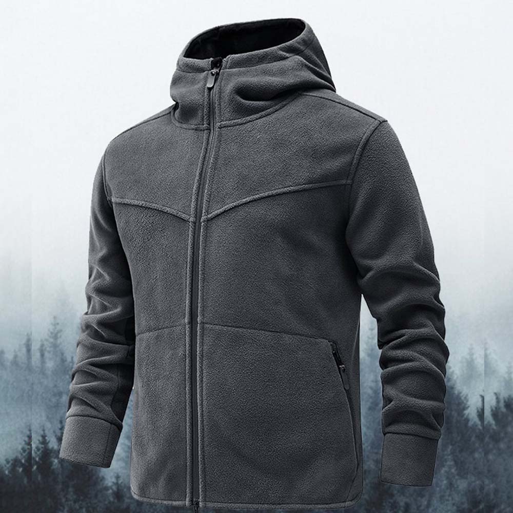 Saphirvogel™ Fleece Einfarbige Herren Outdoor Jacke