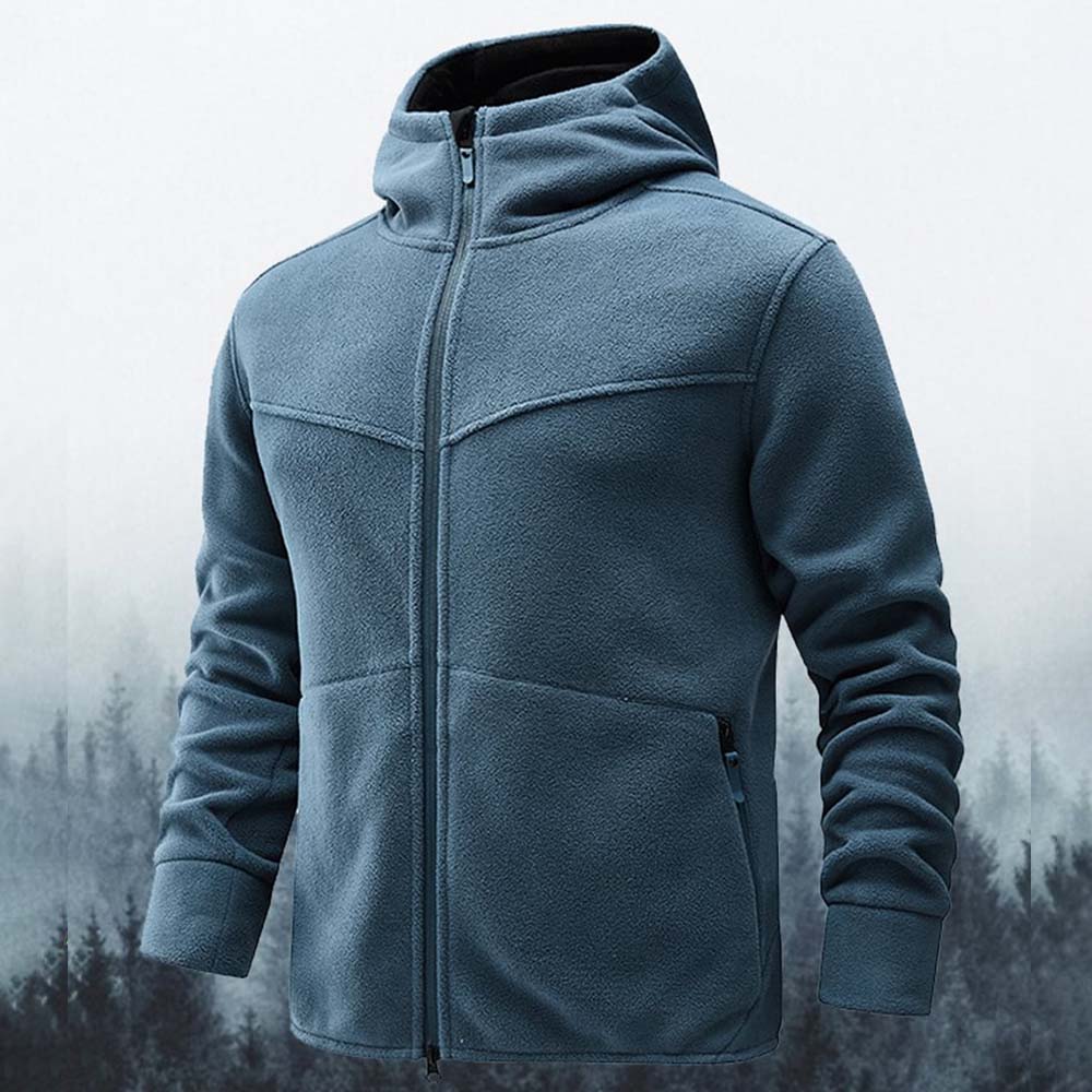 Saphirvogel™ Fleece Einfarbige Herren Outdoor Jacke