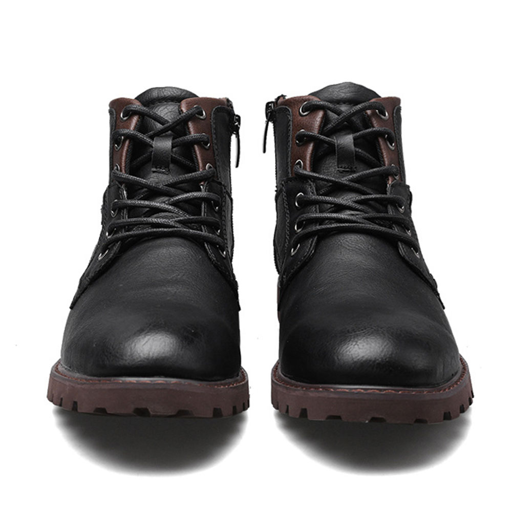 Saphirvogel™ Herren Vintage Zip High Top Martin Stiefel