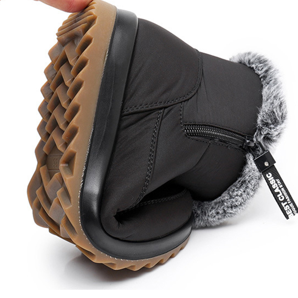 Shobous Women's Winter Waterproof Non-Slip Fleece Snow Boots