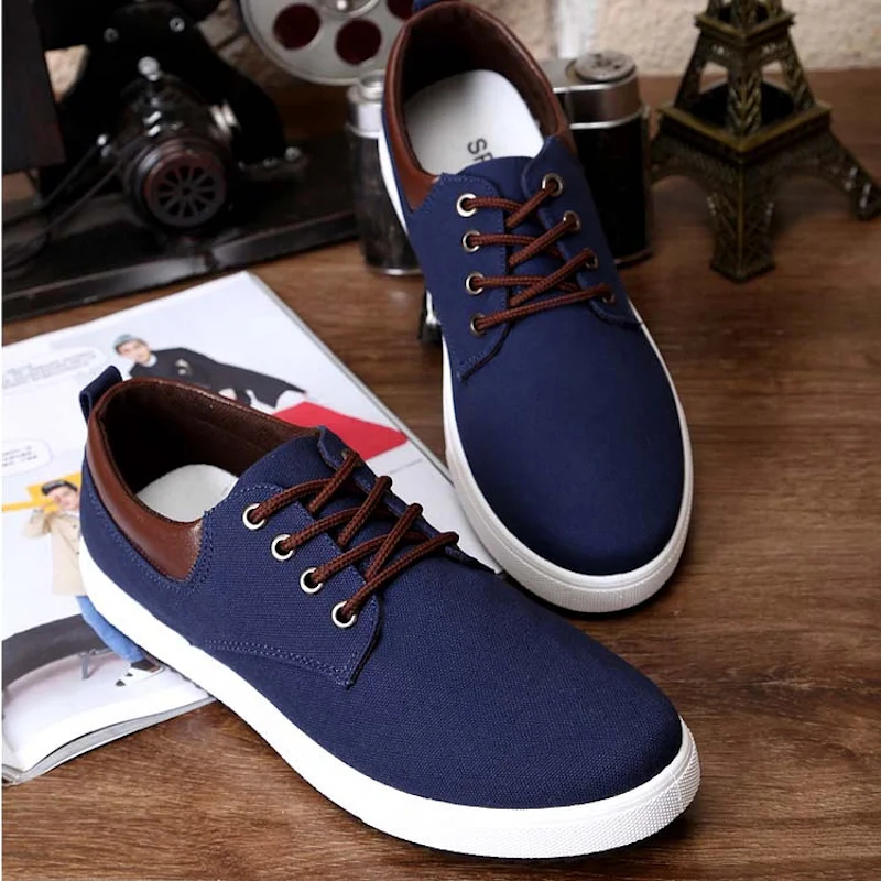 Shobous Men's Casual Versatile Canvas Shoes