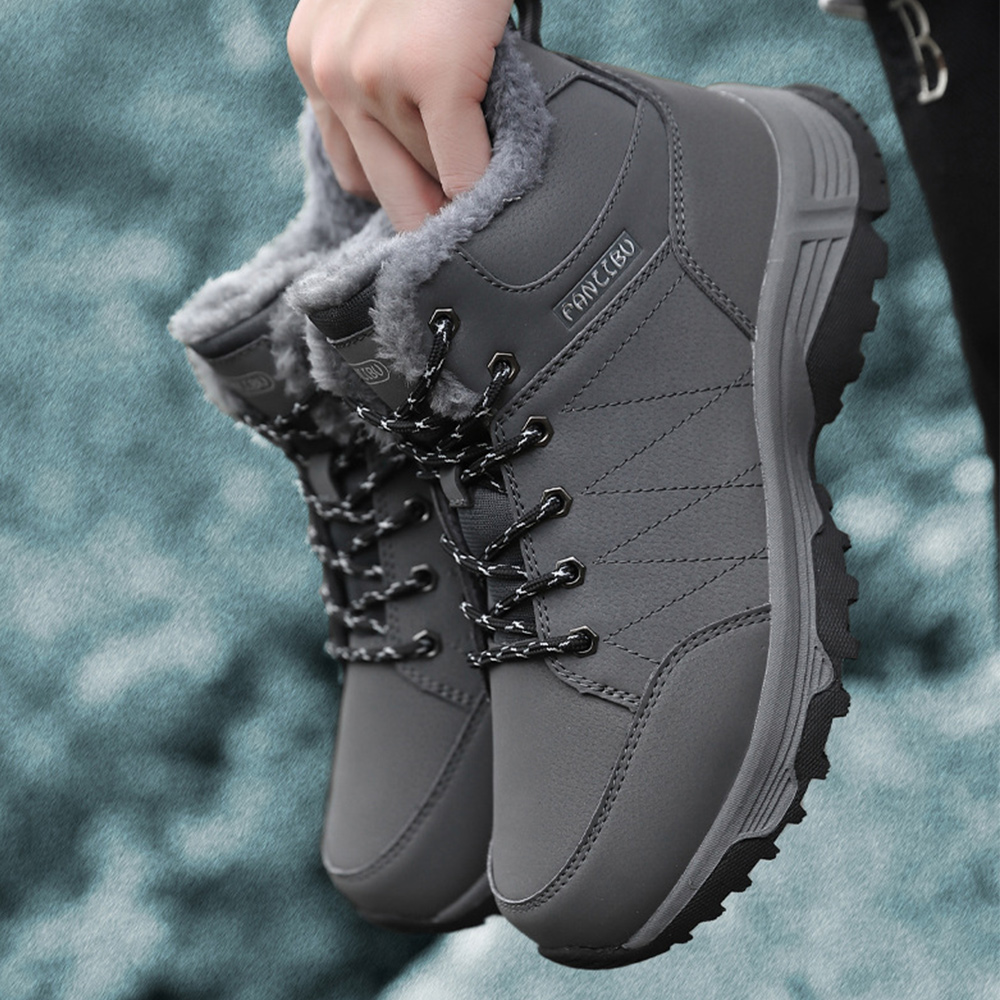 Saphirvogel™ Herren Winter Schnürsenkel Fleece Wanderschuhe