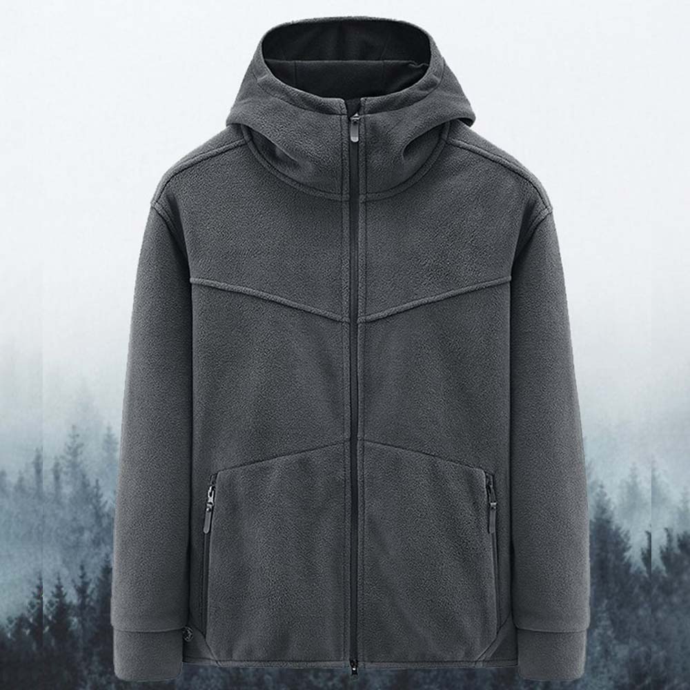 Saphirvogel™ Fleece Einfarbige Herren Outdoor Jacke